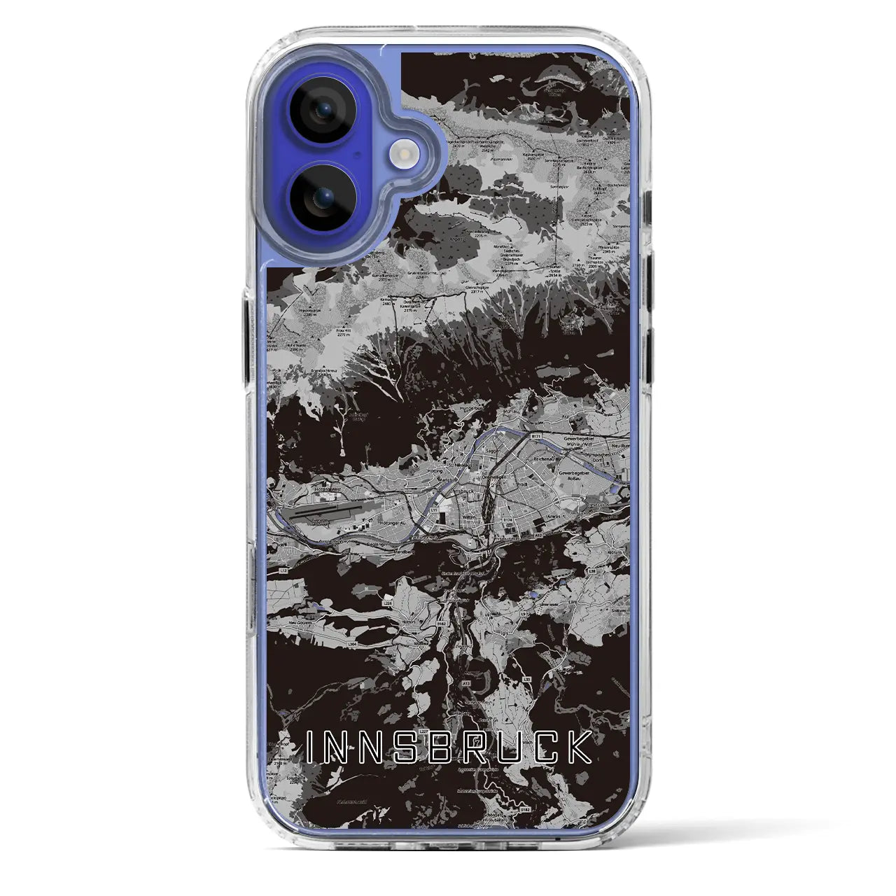 【インスブルック(オーストリア)】地図柄iPhoneケース(MagSafeタイプ)