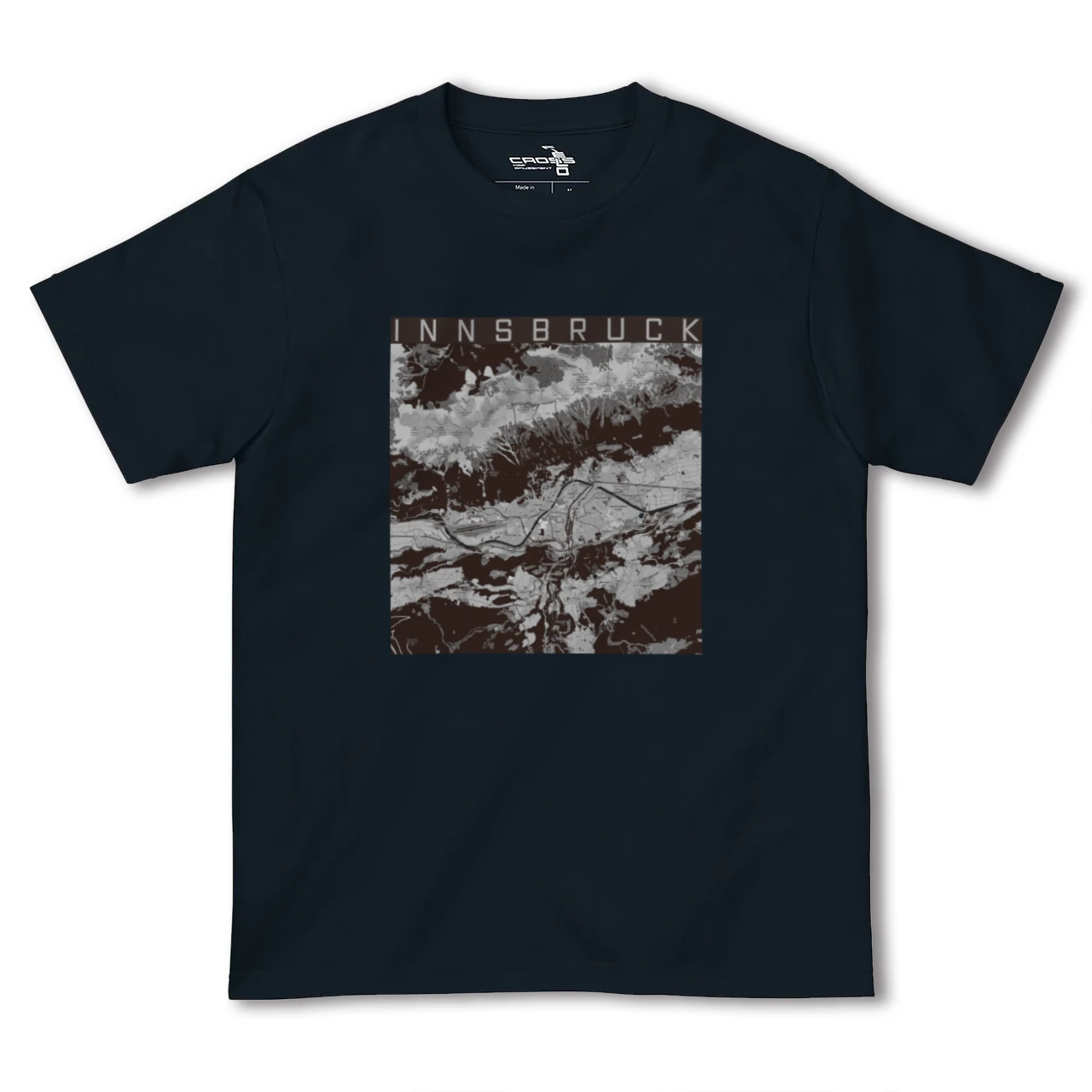 【インスブルック(オーストリア)】地図柄ヘビーウェイトTシャツ