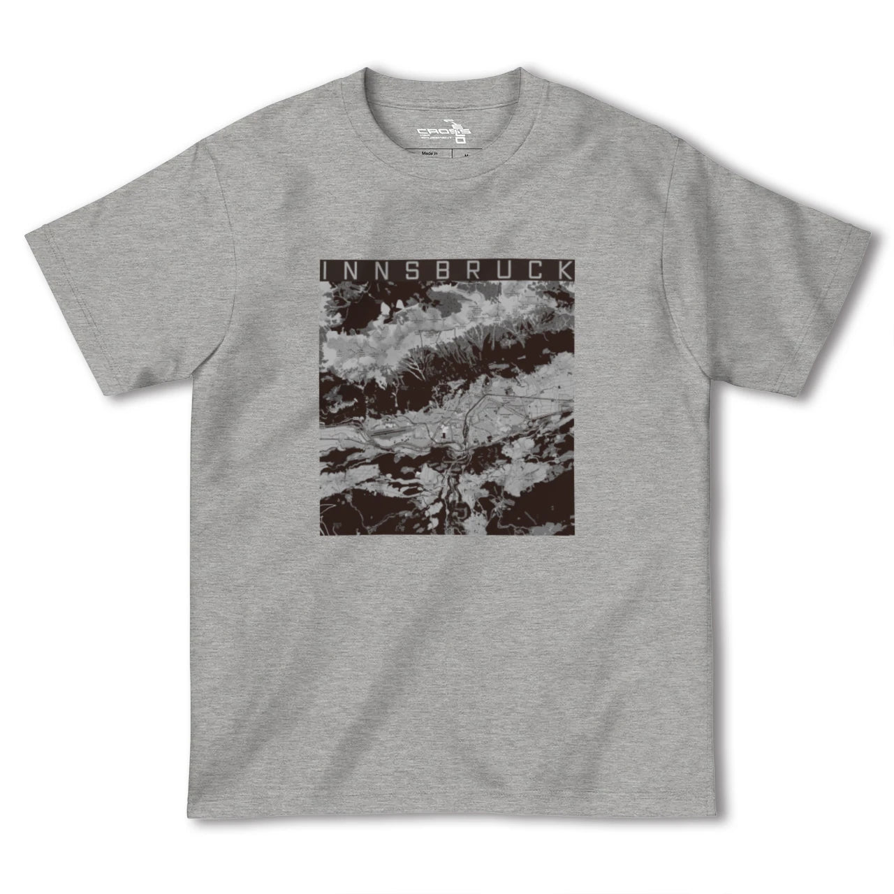 【インスブルック(オーストリア)】地図柄ヘビーウェイトTシャツ