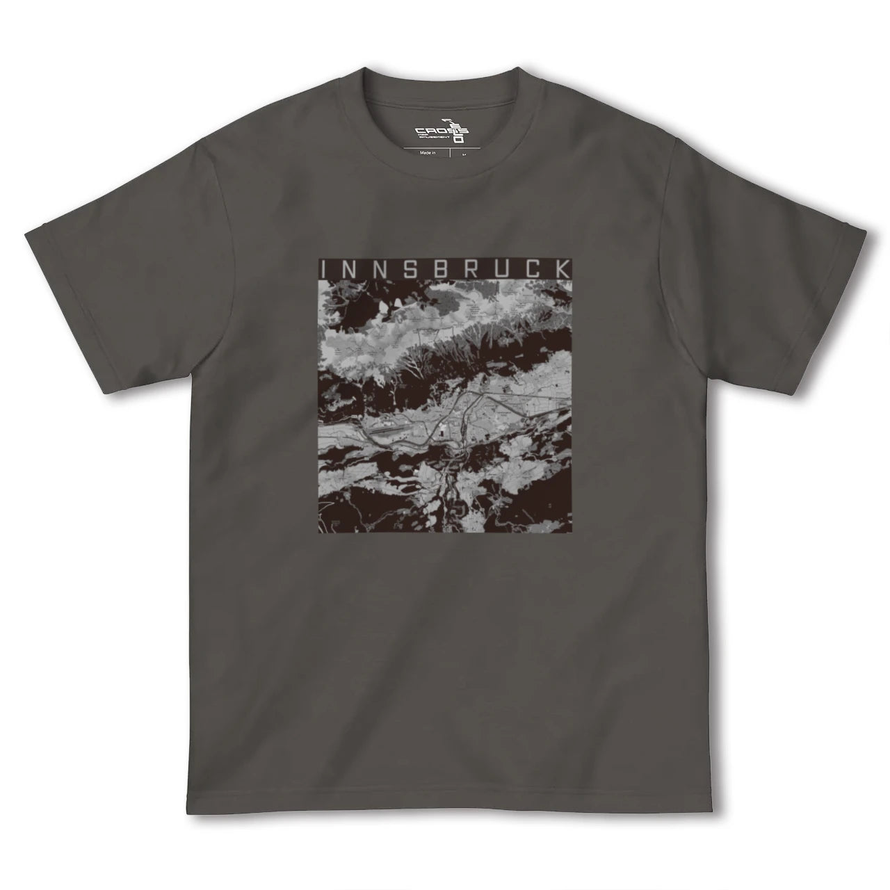 【インスブルック(オーストリア)】地図柄ヘビーウェイトTシャツ