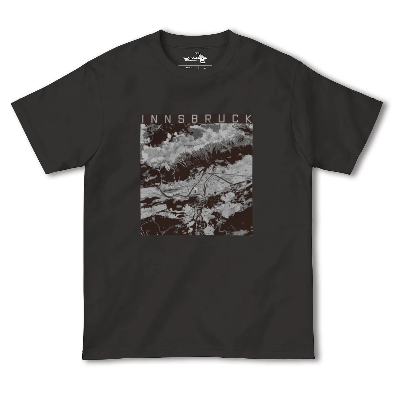 【インスブルック(オーストリア)】地図柄ヘビーウェイトTシャツ