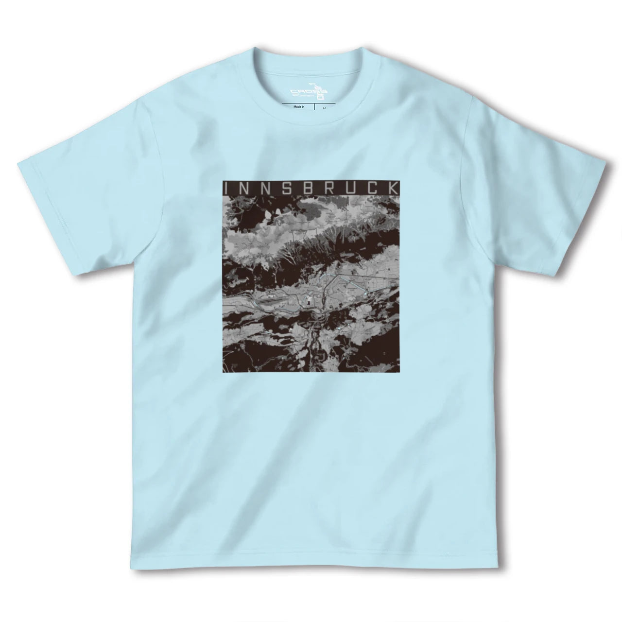 【インスブルック(オーストリア)】地図柄ヘビーウェイトTシャツ
