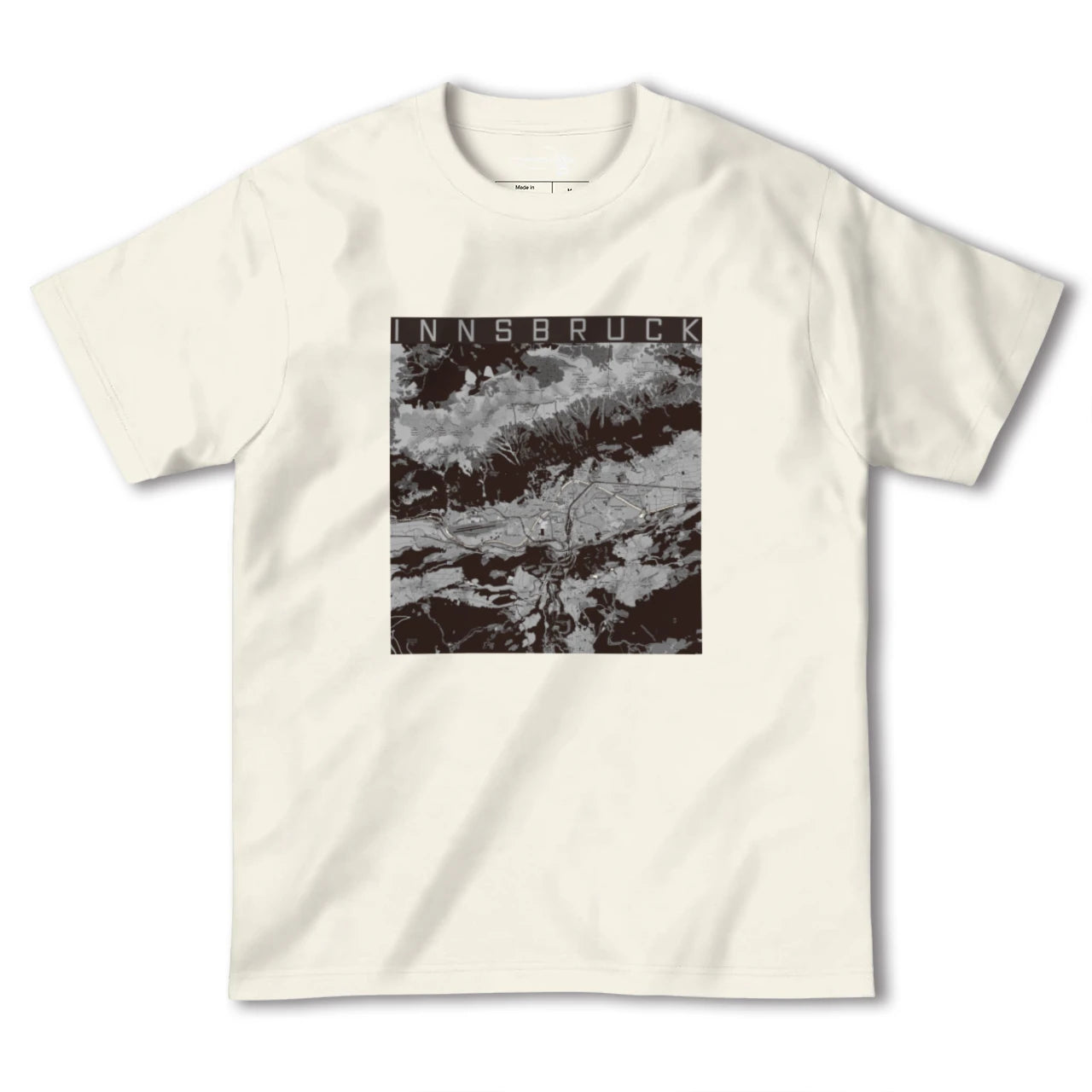 【インスブルック(オーストリア)】地図柄ヘビーウェイトTシャツ
