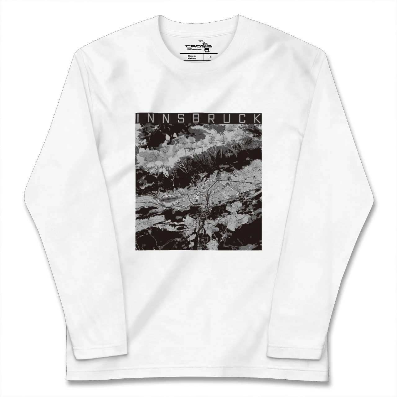 【インスブルック(オーストリア)】地図柄ロングスリーブTシャツ