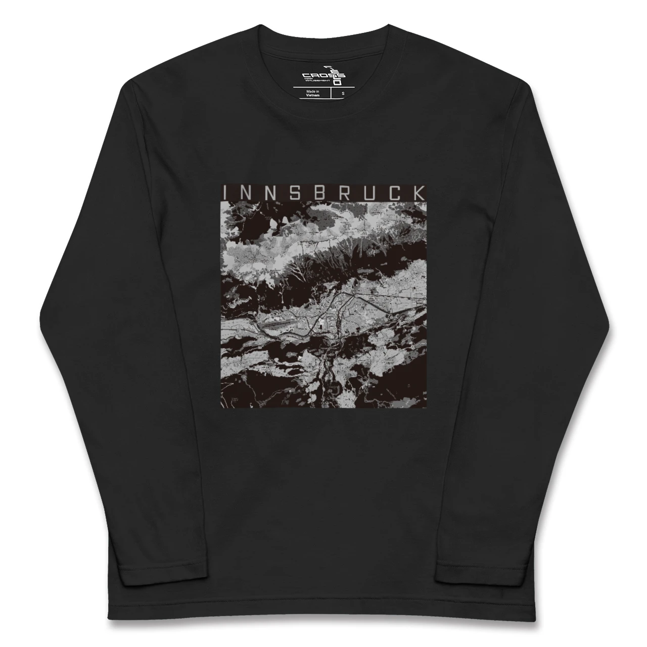 【インスブルック(オーストリア)】地図柄ロングスリーブTシャツ