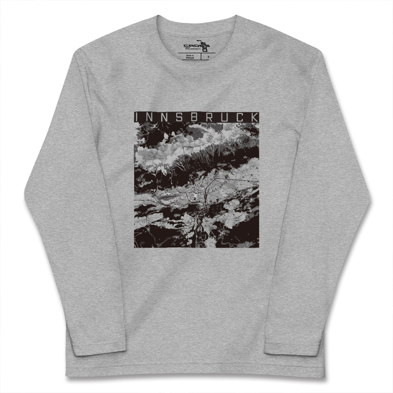 【インスブルック(オーストリア)】地図柄ロングスリーブTシャツ