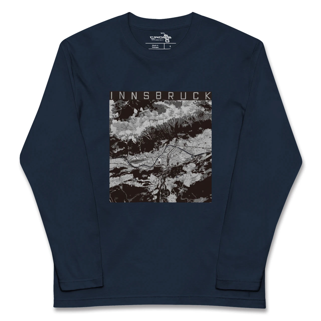 【インスブルック(オーストリア)】地図柄ロングスリーブTシャツ
