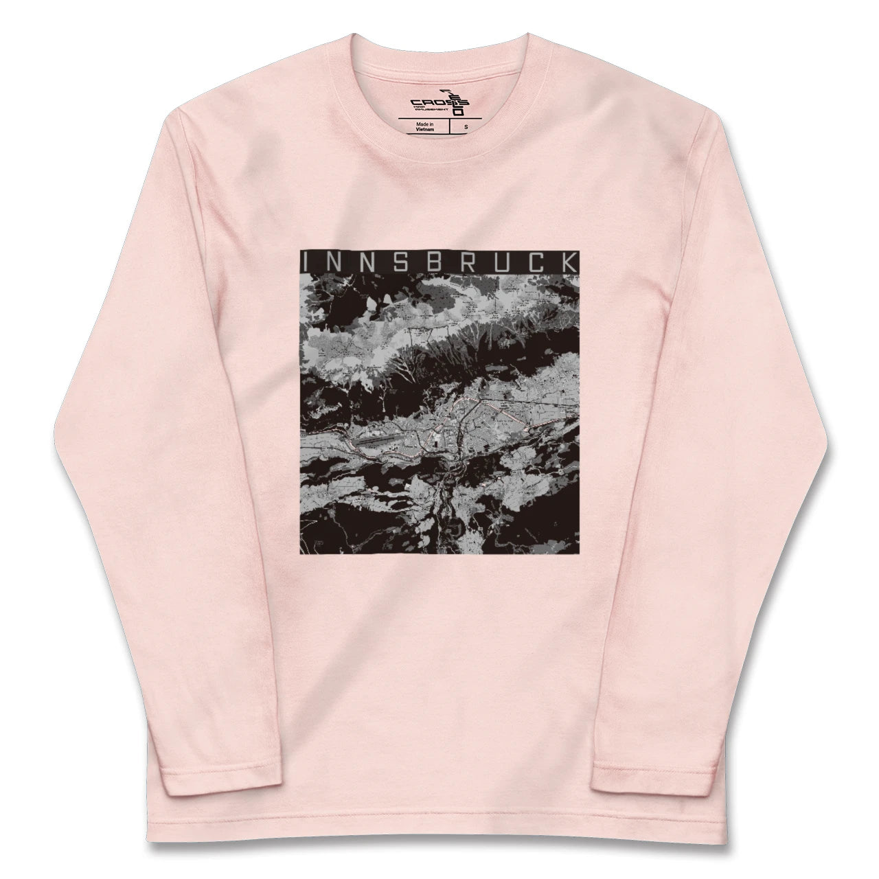 【インスブルック(オーストリア)】地図柄ロングスリーブTシャツ