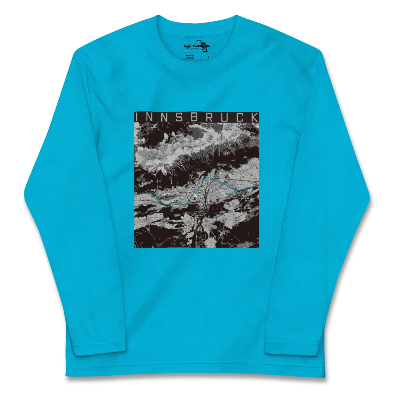 【インスブルック(オーストリア)】地図柄ロングスリーブTシャツ