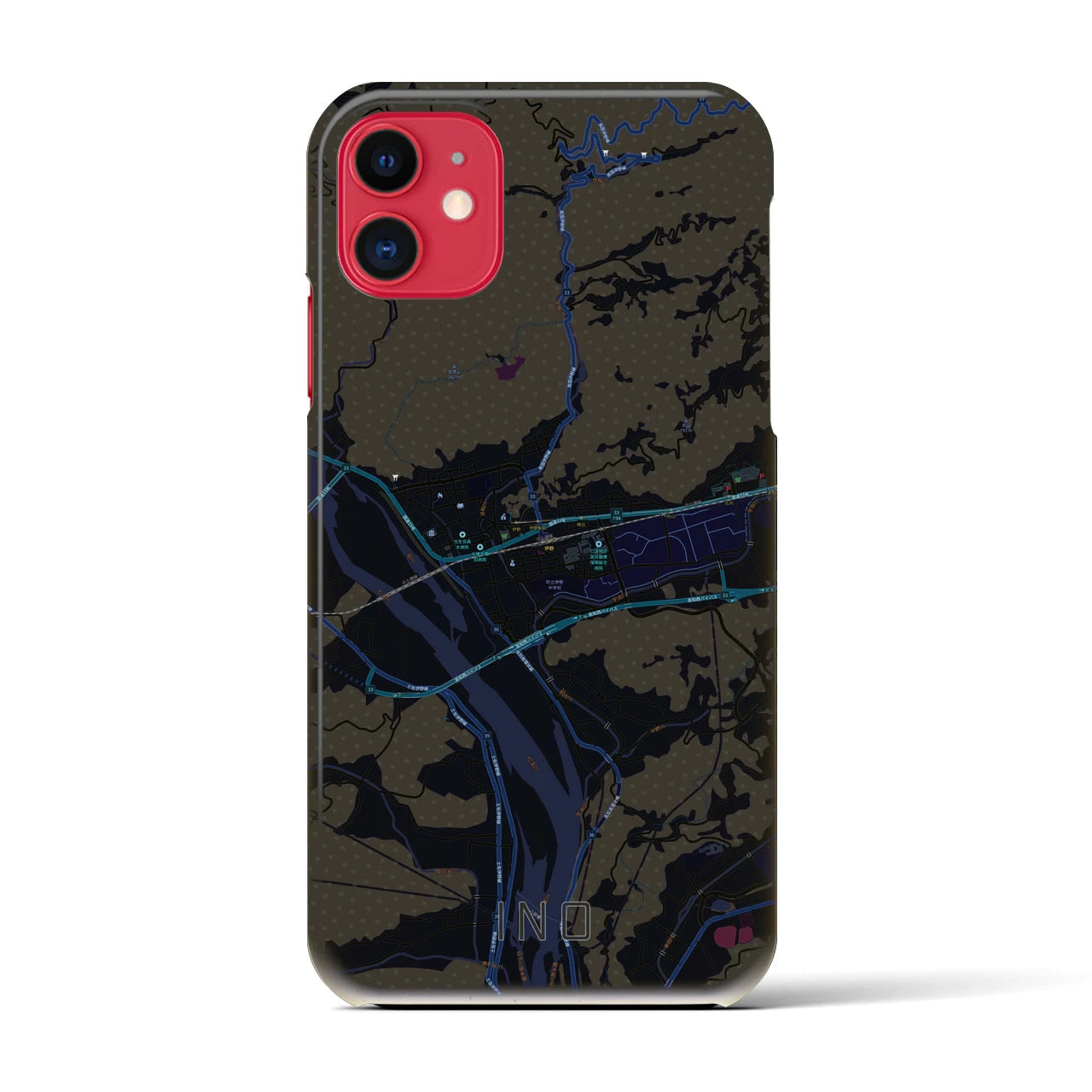 【伊野(高知県)】地図柄iPhoneケース(バックカバータイプ)