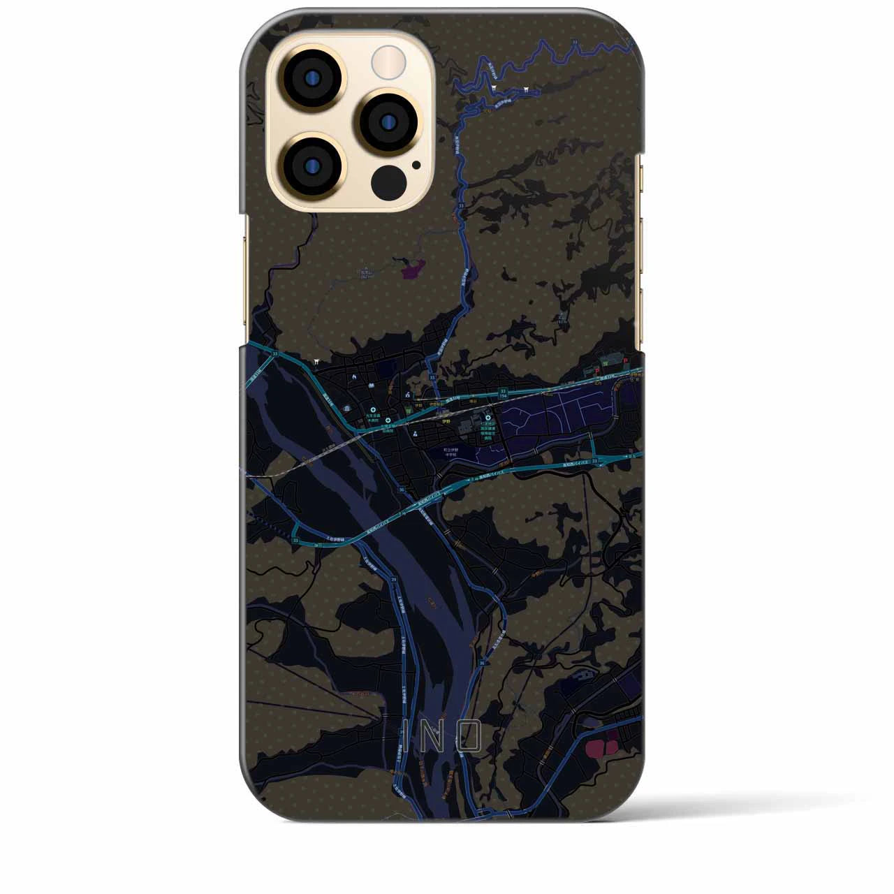 【伊野(高知県)】地図柄iPhoneケース(バックカバータイプ)