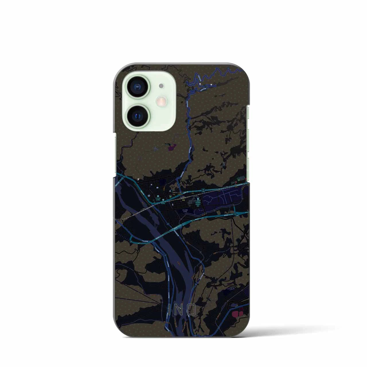 【伊野(高知県)】地図柄iPhoneケース(バックカバータイプ)