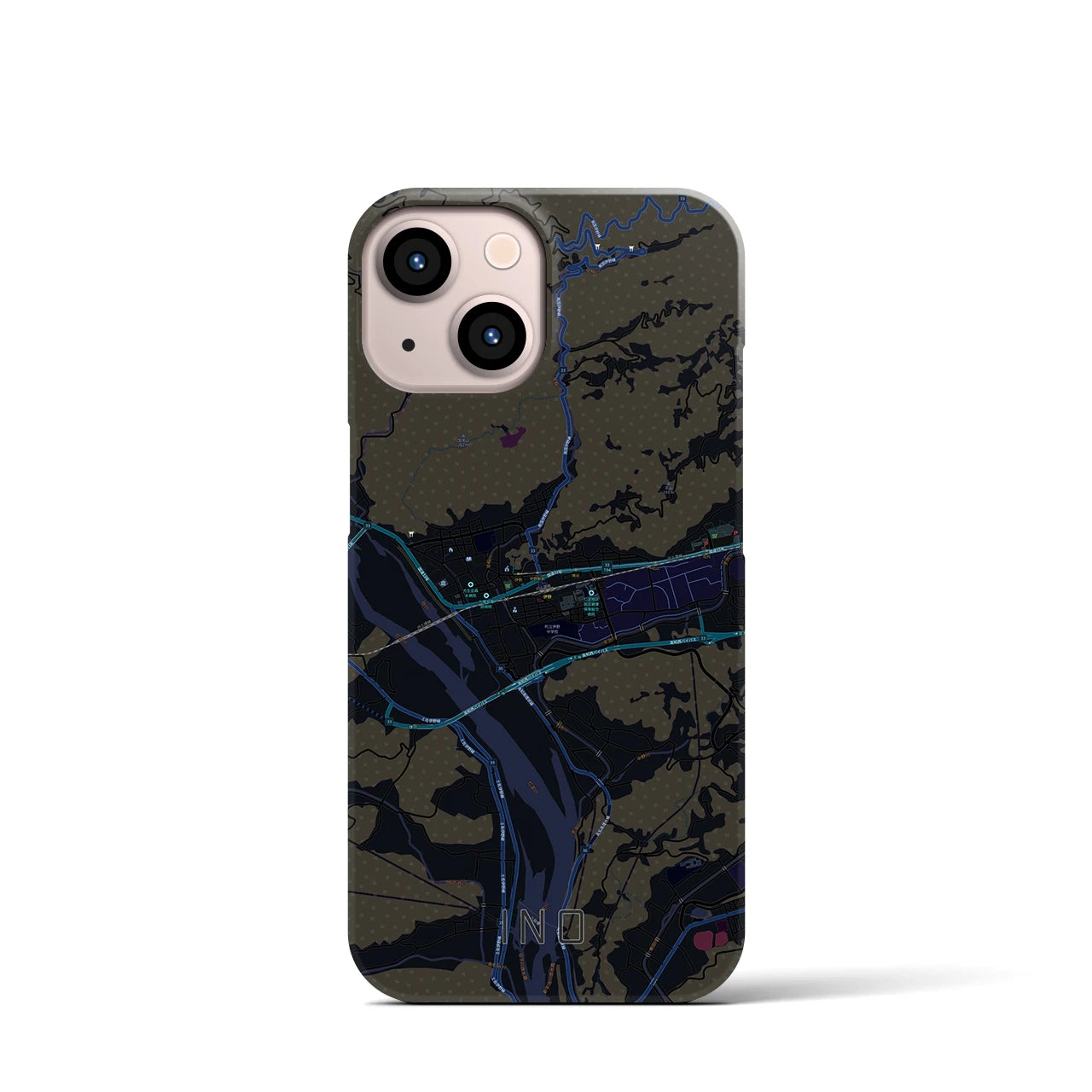 【伊野(高知県)】地図柄iPhoneケース(バックカバータイプ)