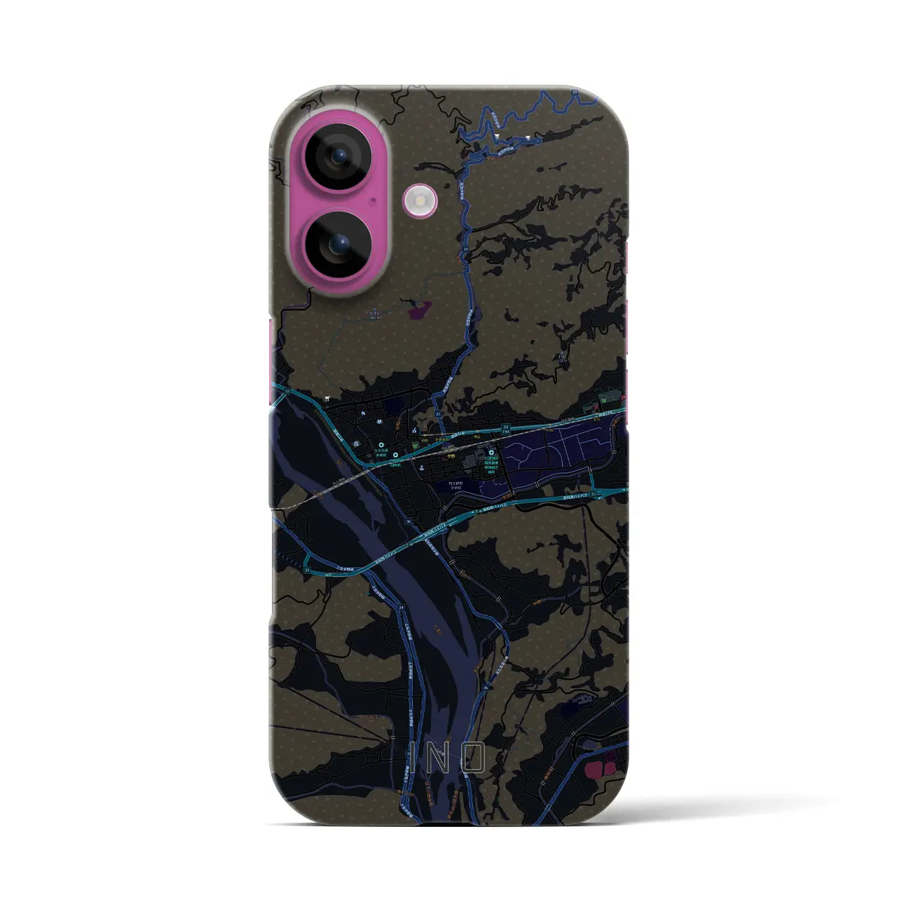 【伊野(高知県)】地図柄iPhoneケース(バックカバータイプ)