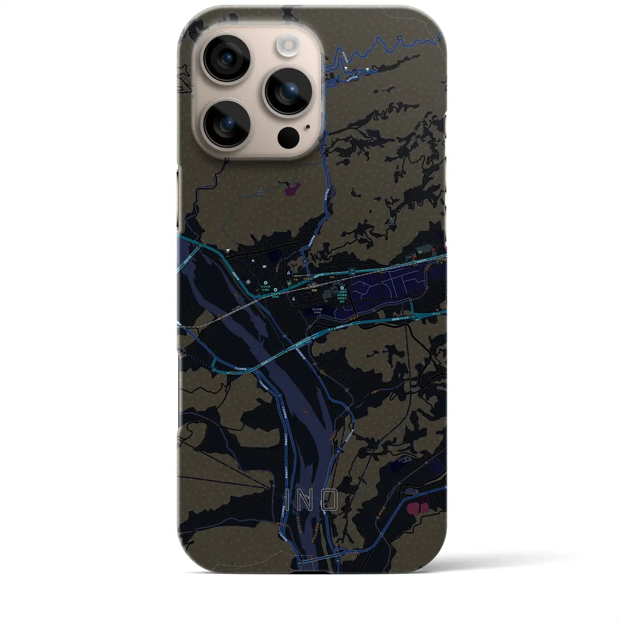 【伊野(高知県)】地図柄iPhoneケース(バックカバータイプ)