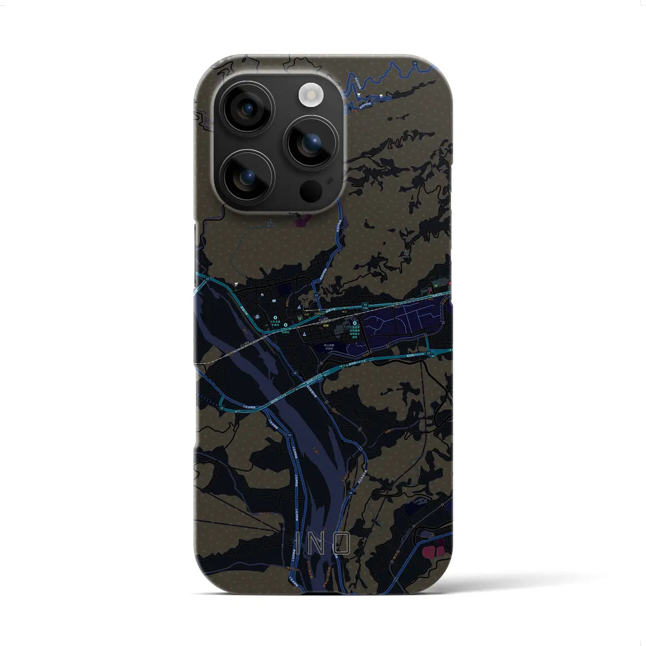 【伊野(高知県)】地図柄iPhoneケース(バックカバータイプ)