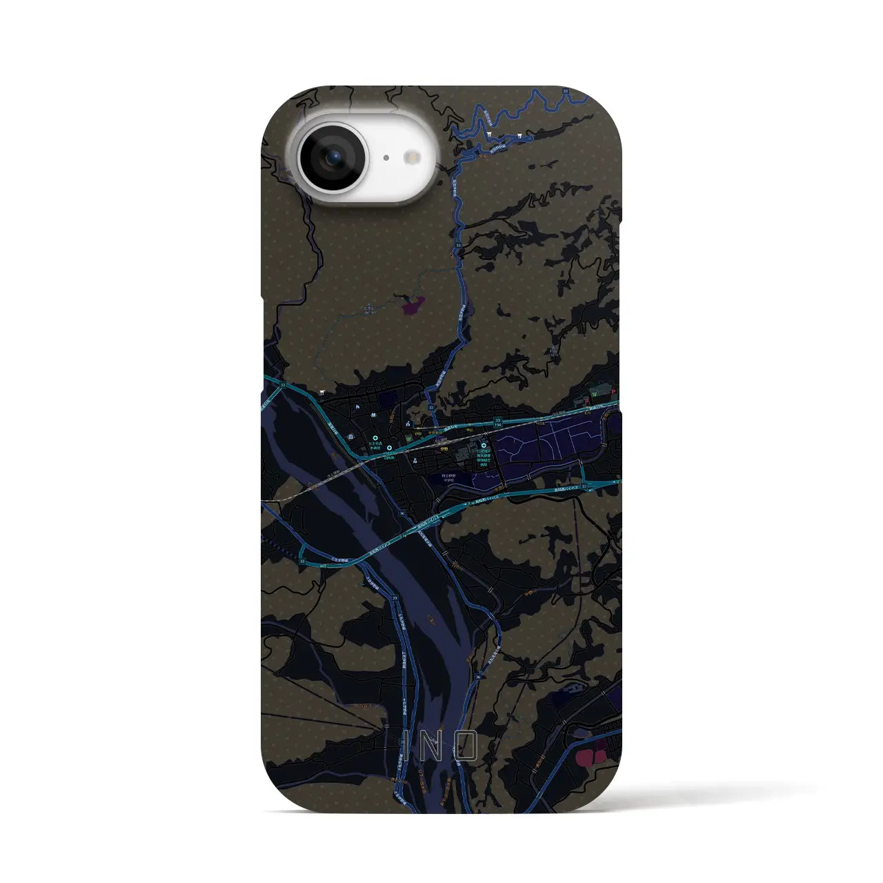 【伊野(高知県)】地図柄iPhoneケース(バックカバータイプ)