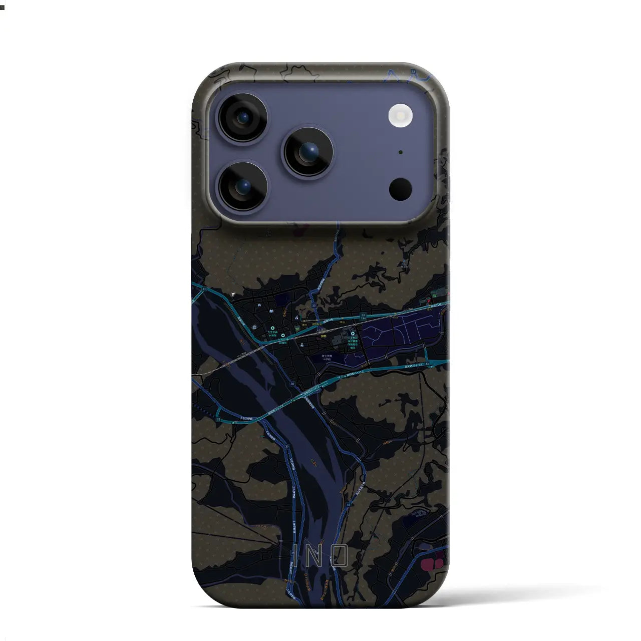 【伊野(高知県)】地図柄iPhoneケース(バックカバータイプ)