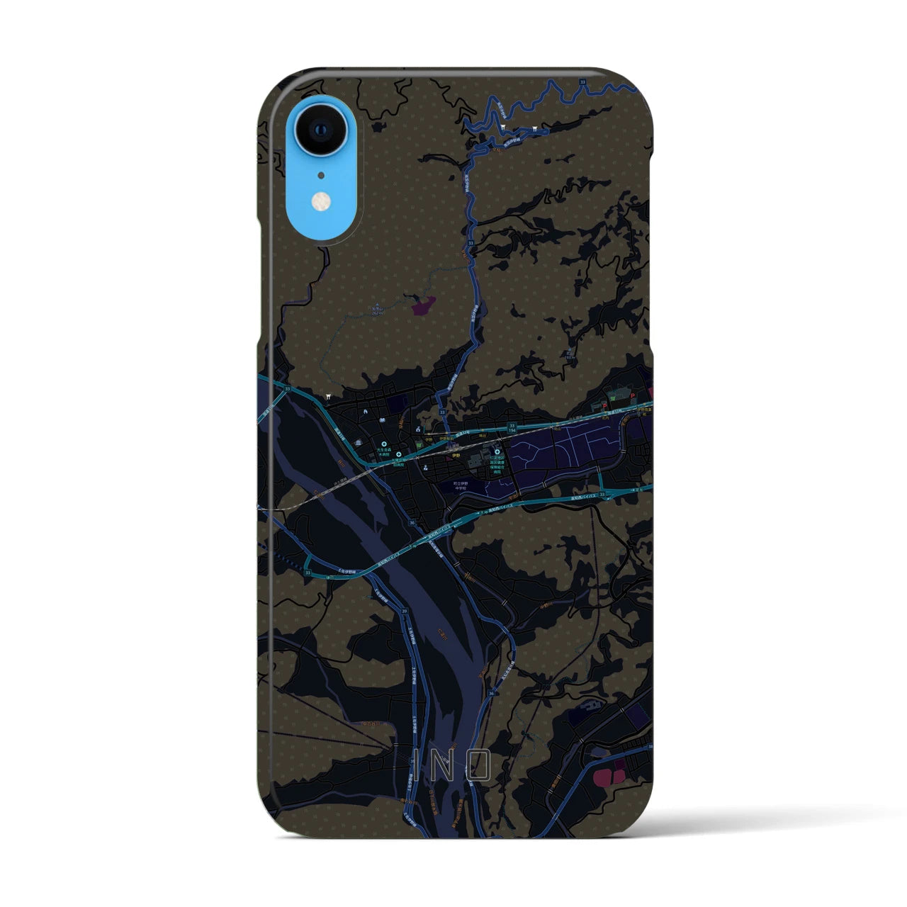 【伊野(高知県)】地図柄iPhoneケース(バックカバータイプ)