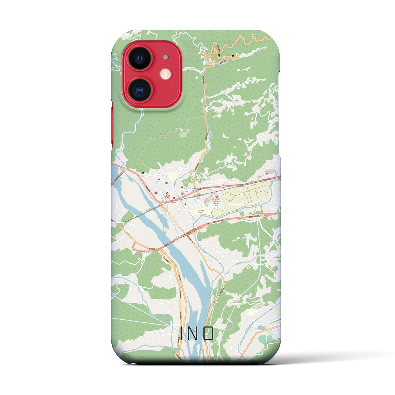 【伊野(高知県)】地図柄iPhoneケース(バックカバータイプ)