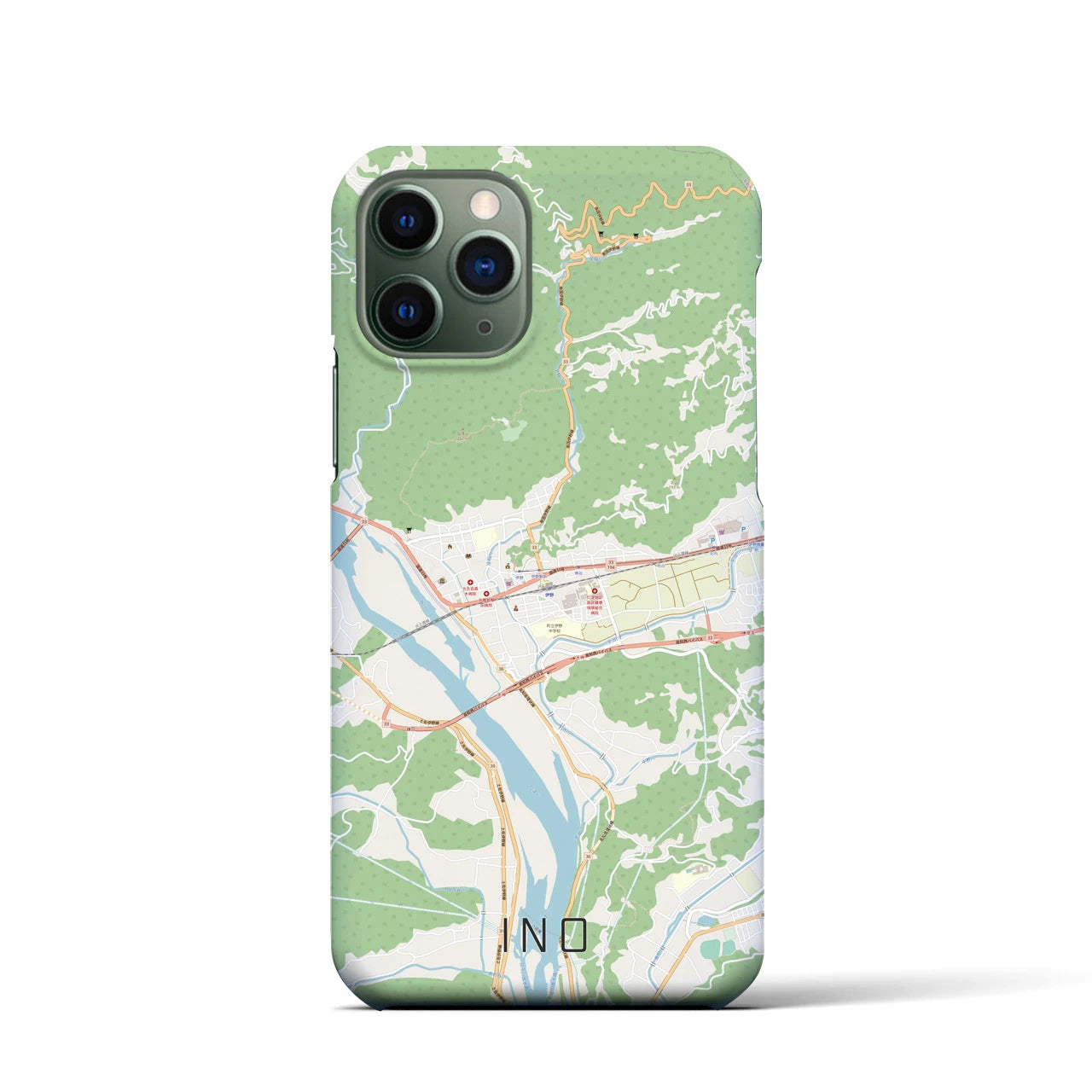 【伊野(高知県)】地図柄iPhoneケース(バックカバータイプ)