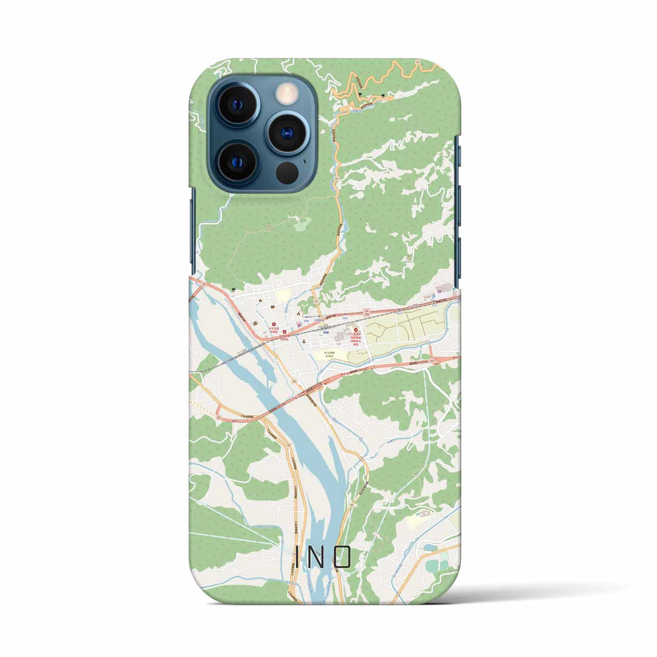 【伊野(高知県)】地図柄iPhoneケース(バックカバータイプ)