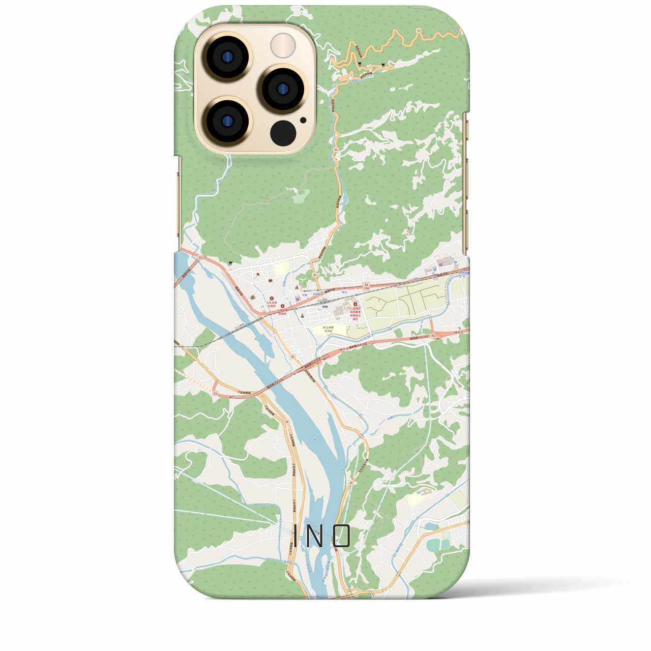 【伊野(高知県)】地図柄iPhoneケース(バックカバータイプ)