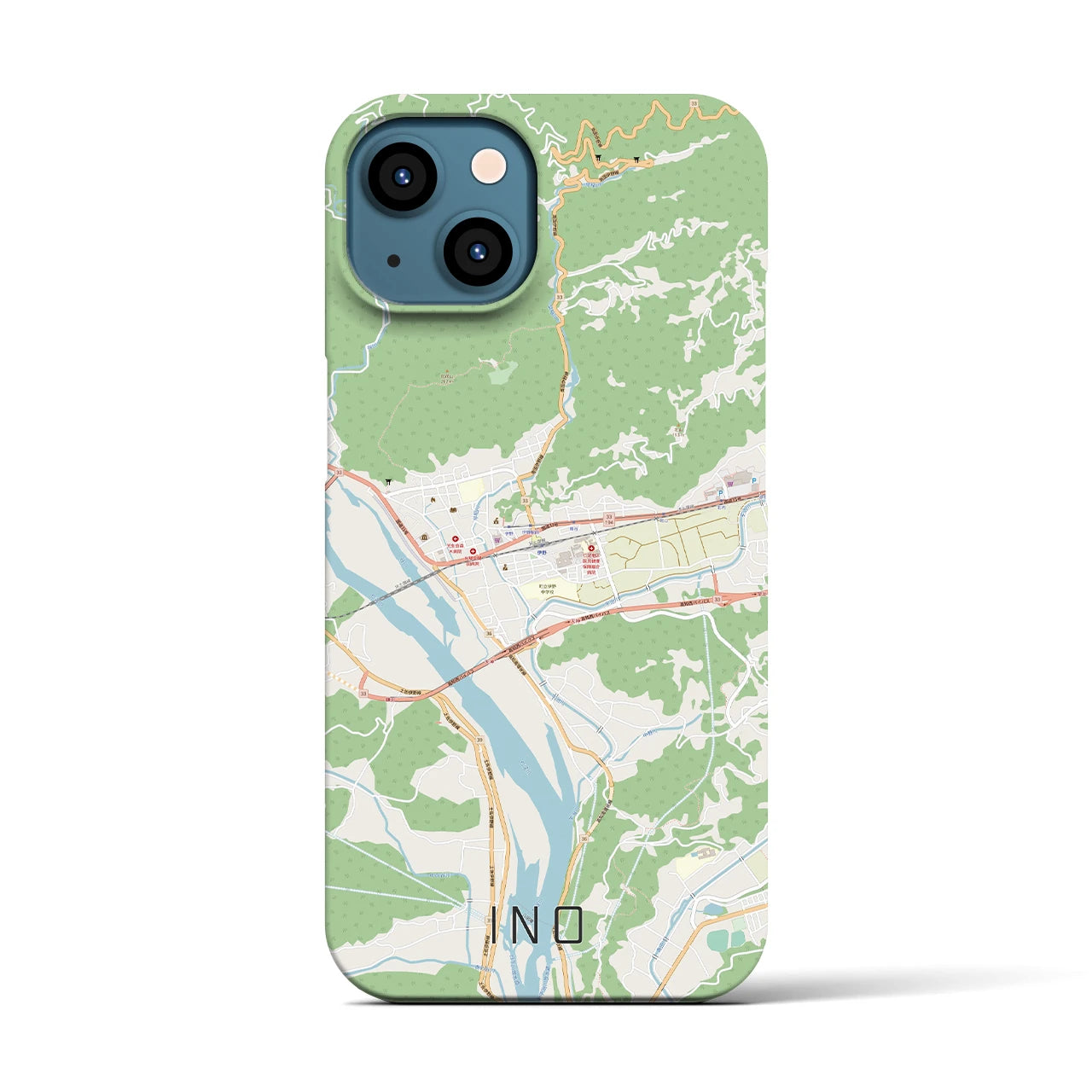 【伊野(高知県)】地図柄iPhoneケース(バックカバータイプ)