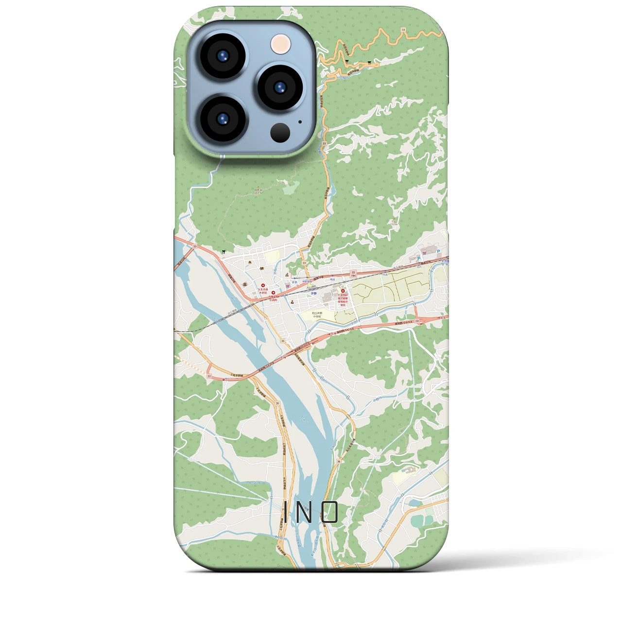 【伊野(高知県)】地図柄iPhoneケース(バックカバータイプ)