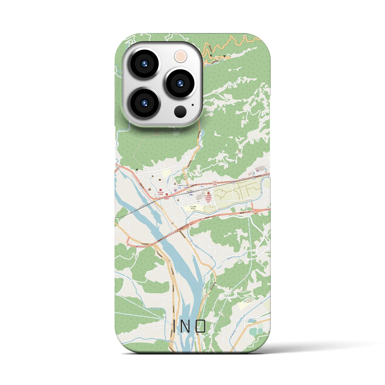 【伊野(高知県)】地図柄iPhoneケース(バックカバータイプ)