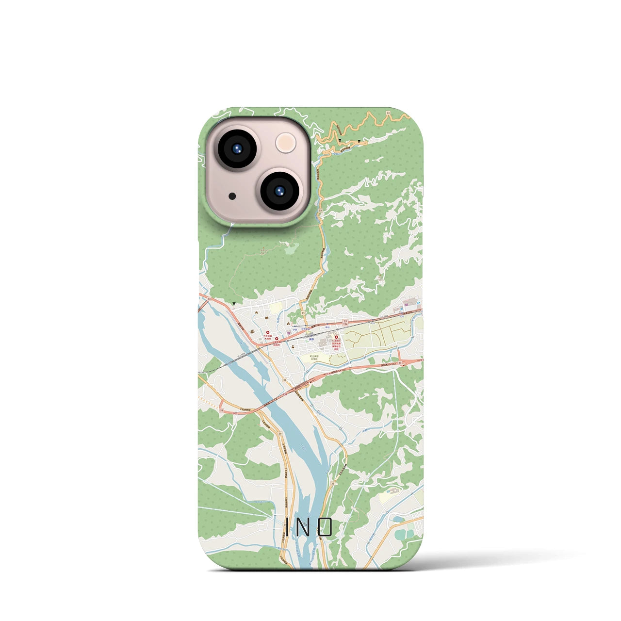 【伊野(高知県)】地図柄iPhoneケース(バックカバータイプ)