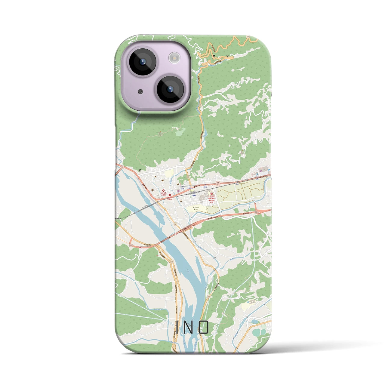 【伊野(高知県)】地図柄iPhoneケース(バックカバータイプ)