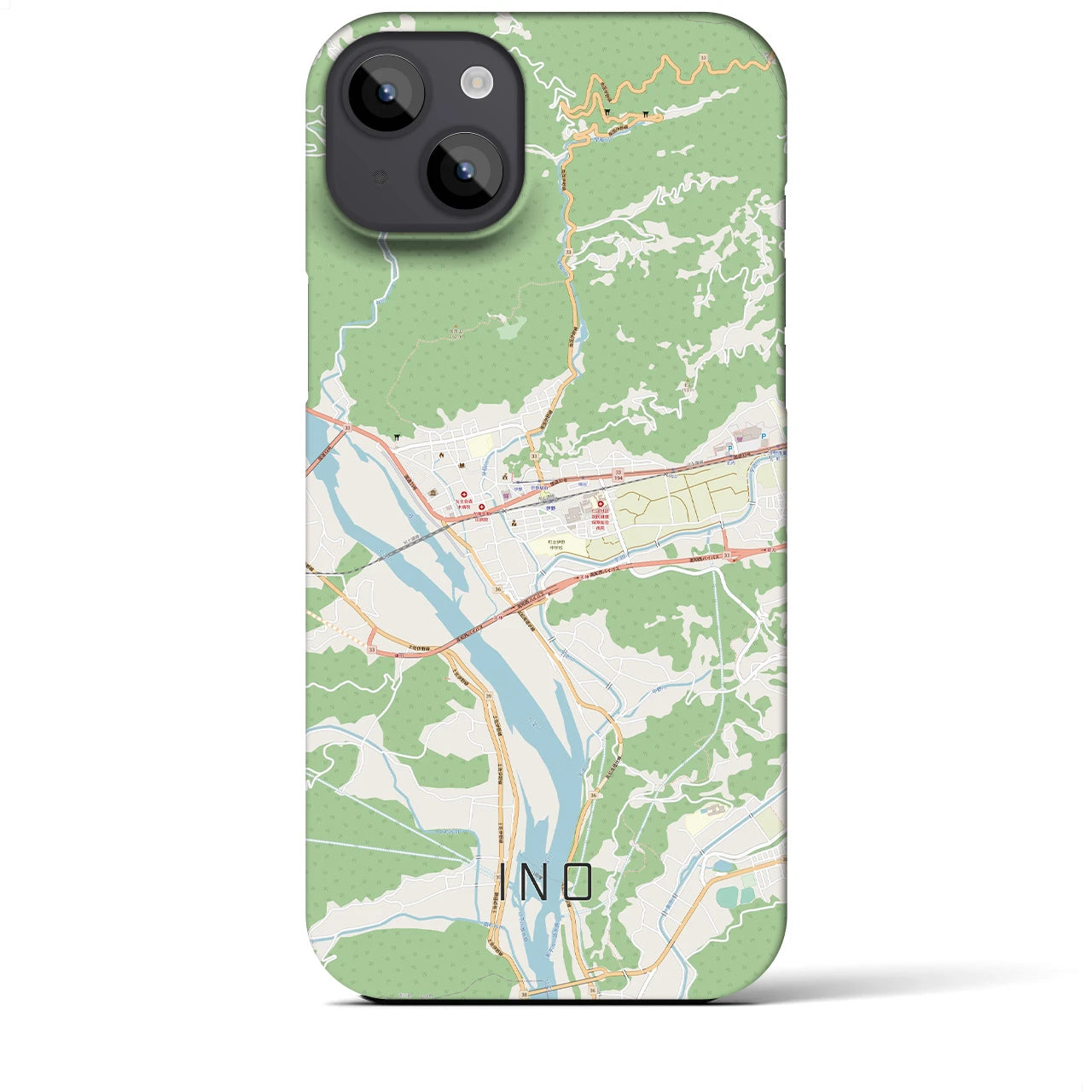 【伊野(高知県)】地図柄iPhoneケース(バックカバータイプ)