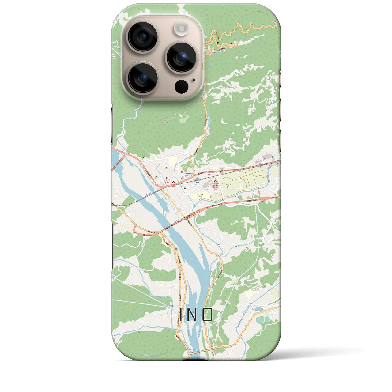 【伊野(高知県)】地図柄iPhoneケース(バックカバータイプ)