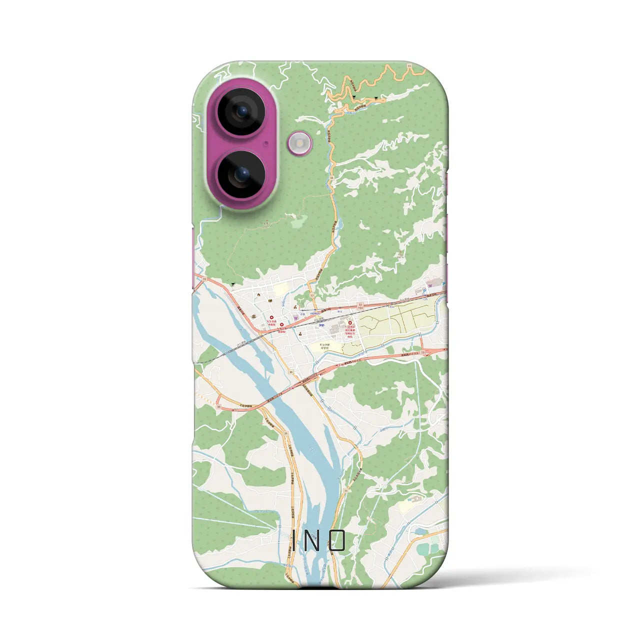 【伊野(高知県)】地図柄iPhoneケース(バックカバータイプ)