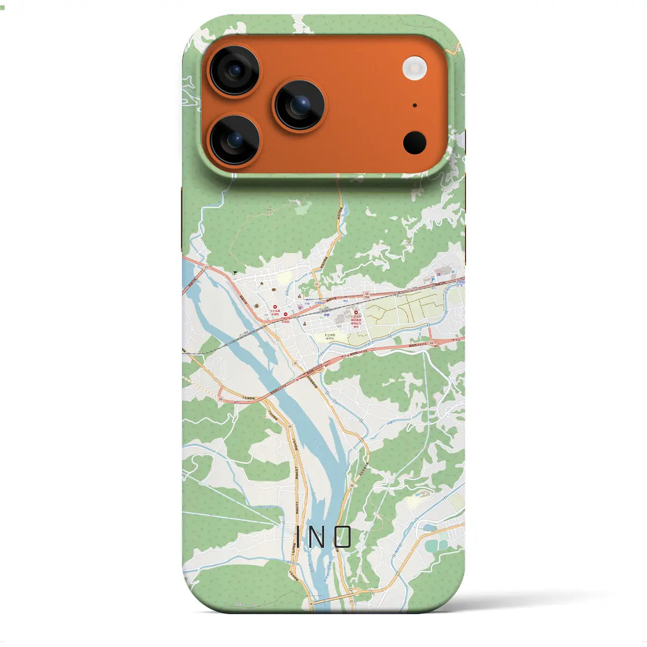 【伊野(高知県)】地図柄iPhoneケース(バックカバータイプ)