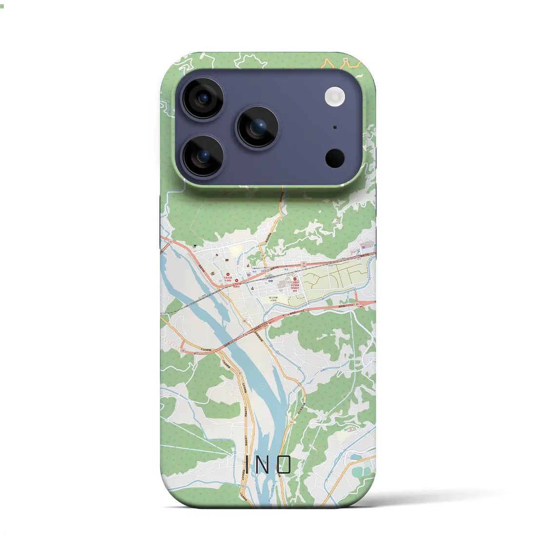 【伊野(高知県)】地図柄iPhoneケース(バックカバータイプ)ナチュラル・iPhone 17 Pro Max 用