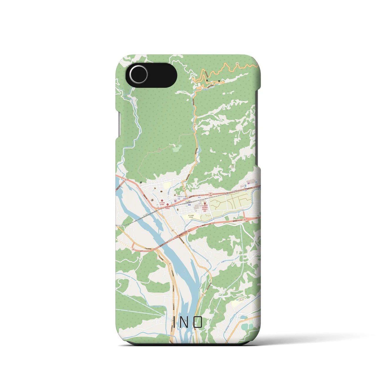 【伊野(高知県)】地図柄iPhoneケース(バックカバータイプ)