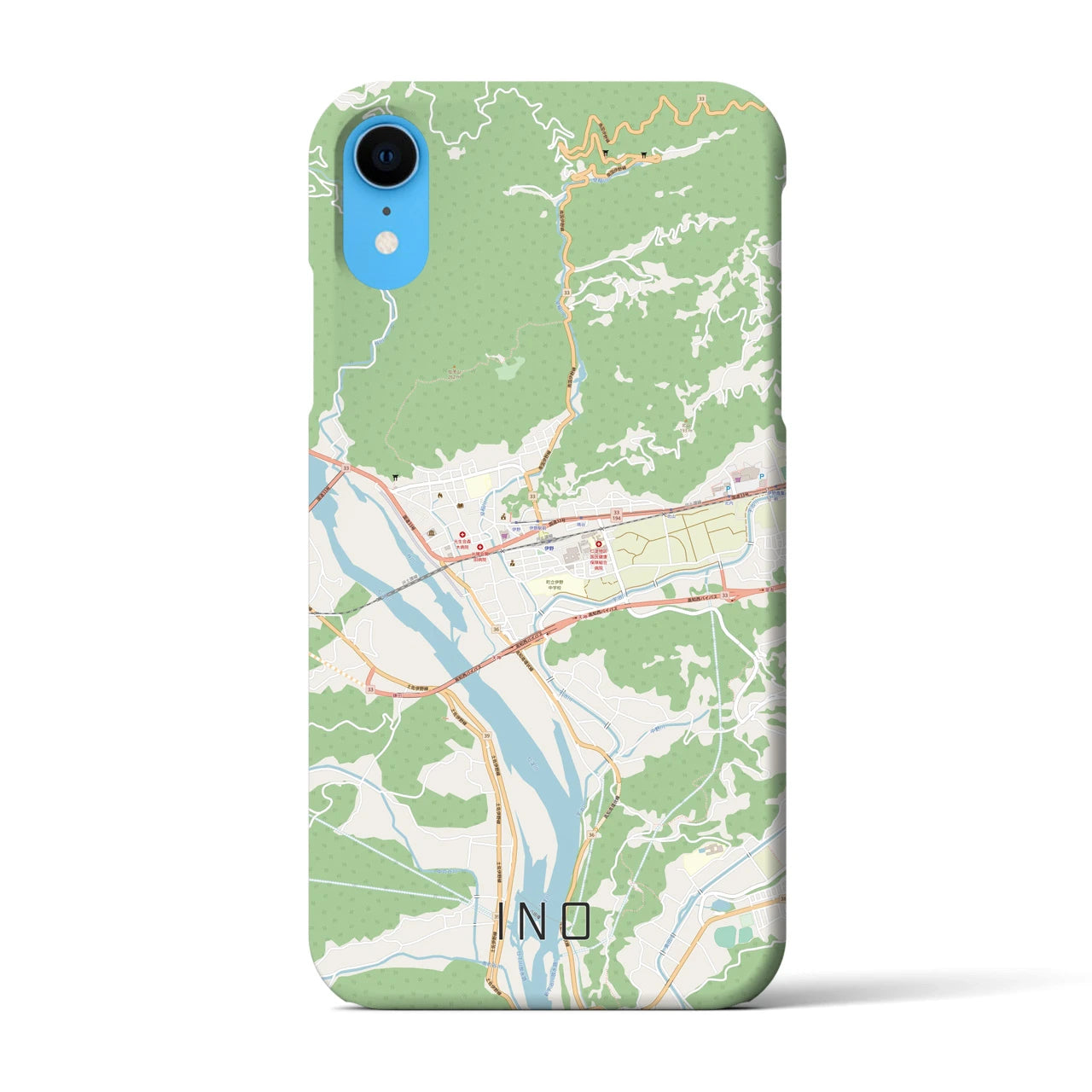 【伊野(高知県)】地図柄iPhoneケース(バックカバータイプ)