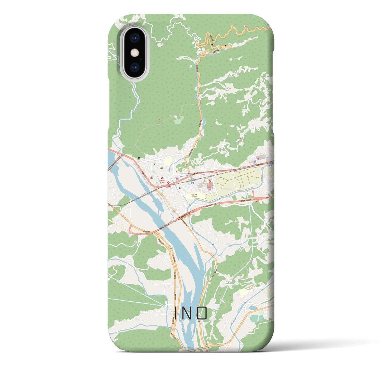 【伊野(高知県)】地図柄iPhoneケース(バックカバータイプ)