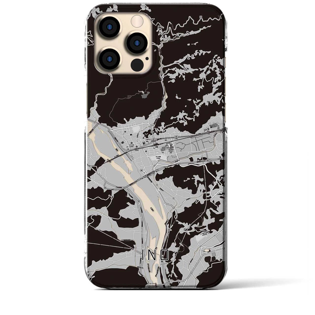 【伊野(高知県)】地図柄iPhoneケース(クリアタイプ)