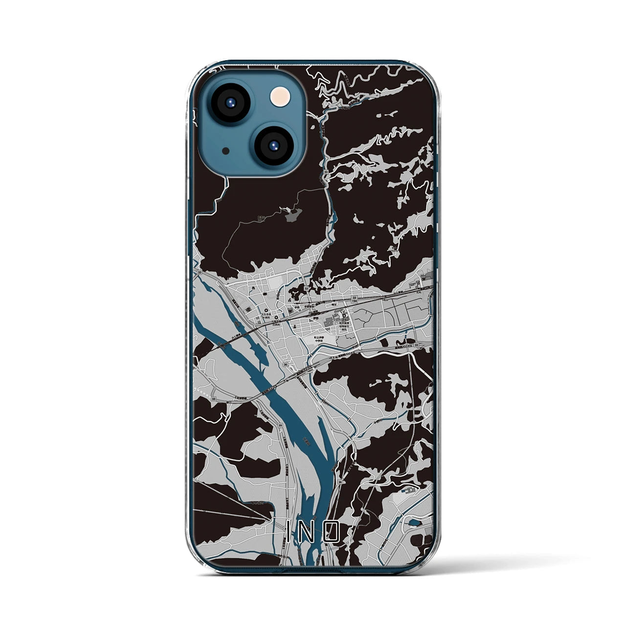 【伊野(高知県)】地図柄iPhoneケース(クリアタイプ)