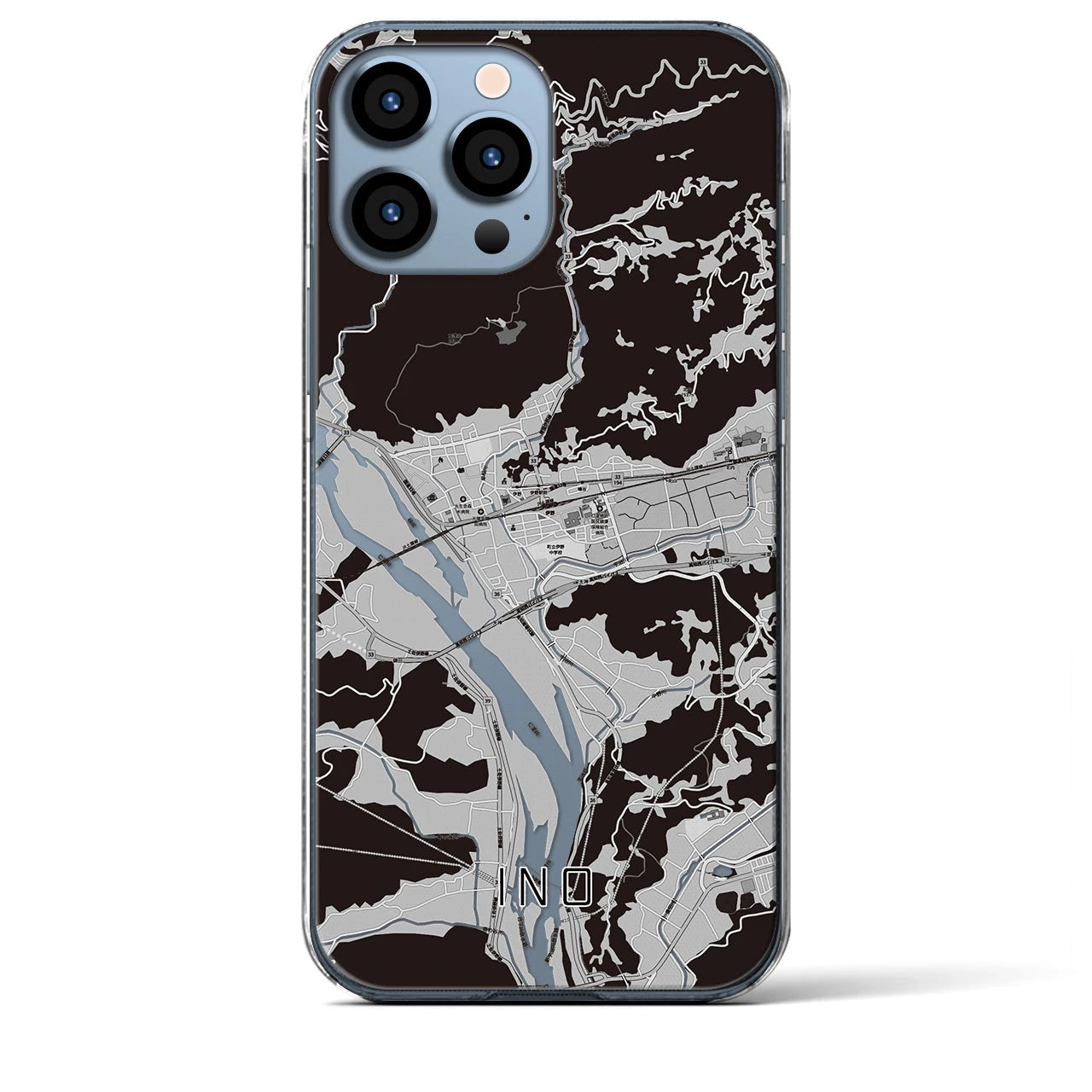 【伊野(高知県)】地図柄iPhoneケース(クリアタイプ)