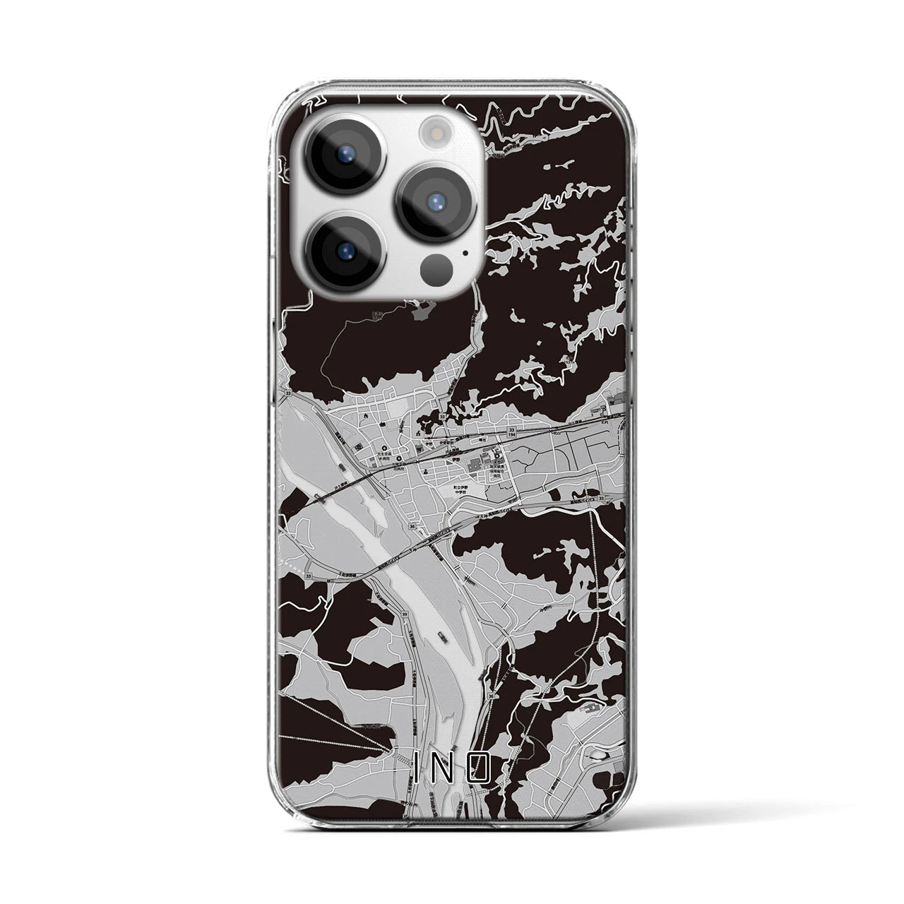 【伊野(高知県)】地図柄iPhoneケース(クリアタイプ)