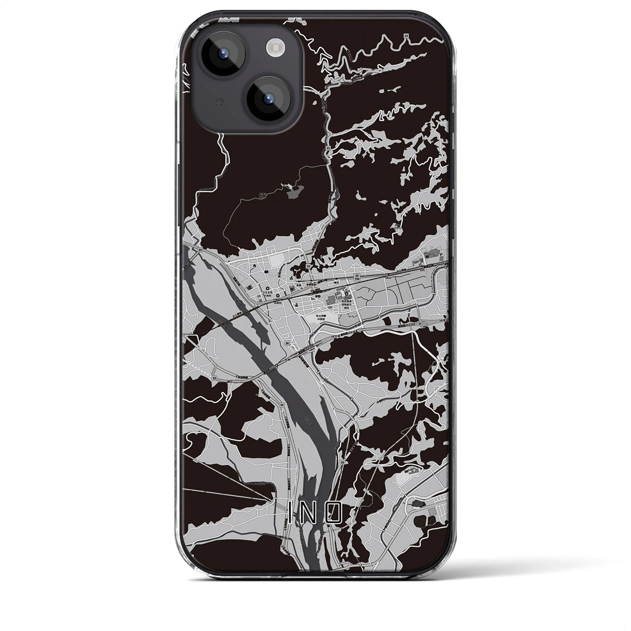 【伊野(高知県)】地図柄iPhoneケース(クリアタイプ)