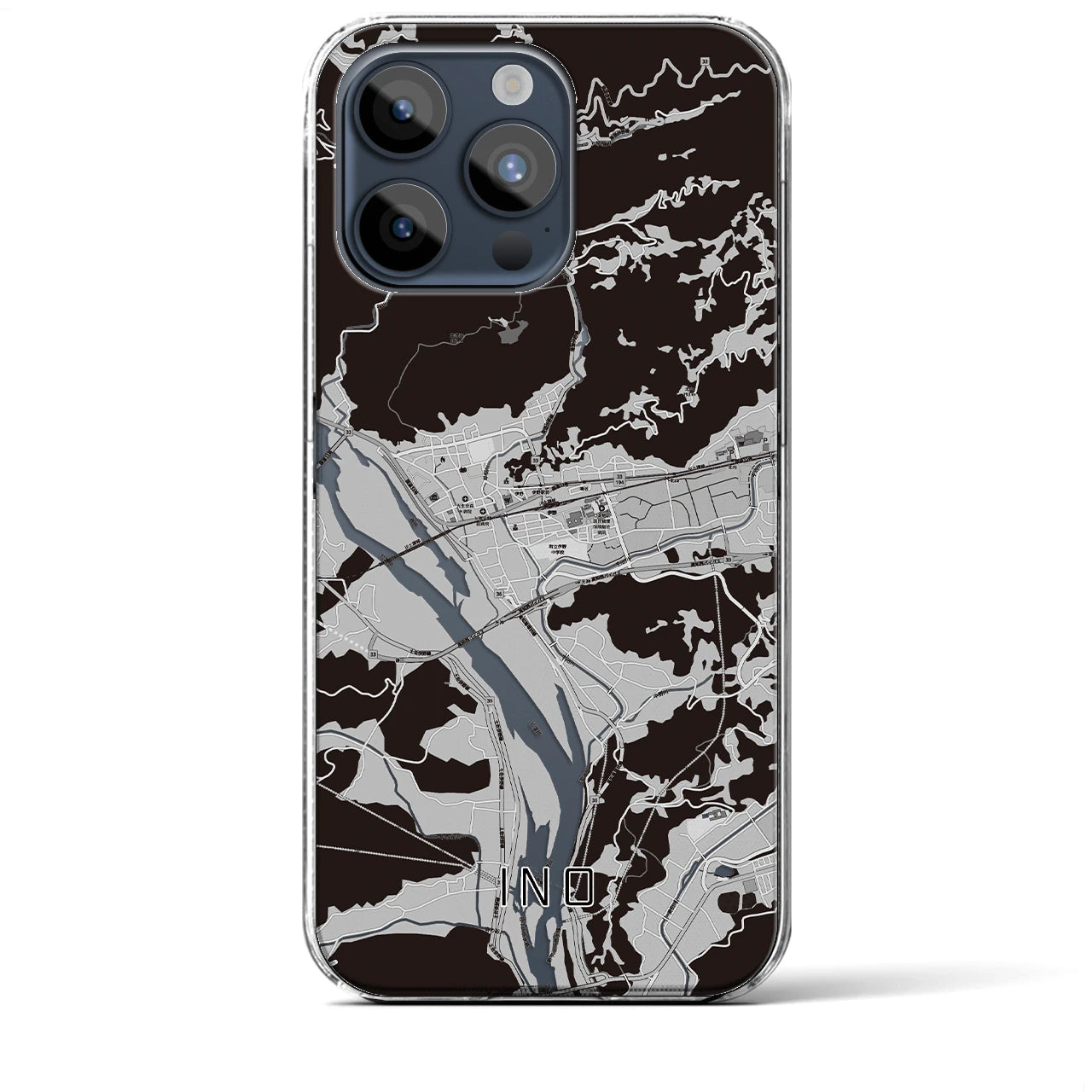 【伊野(高知県)】地図柄iPhoneケース(クリアタイプ)