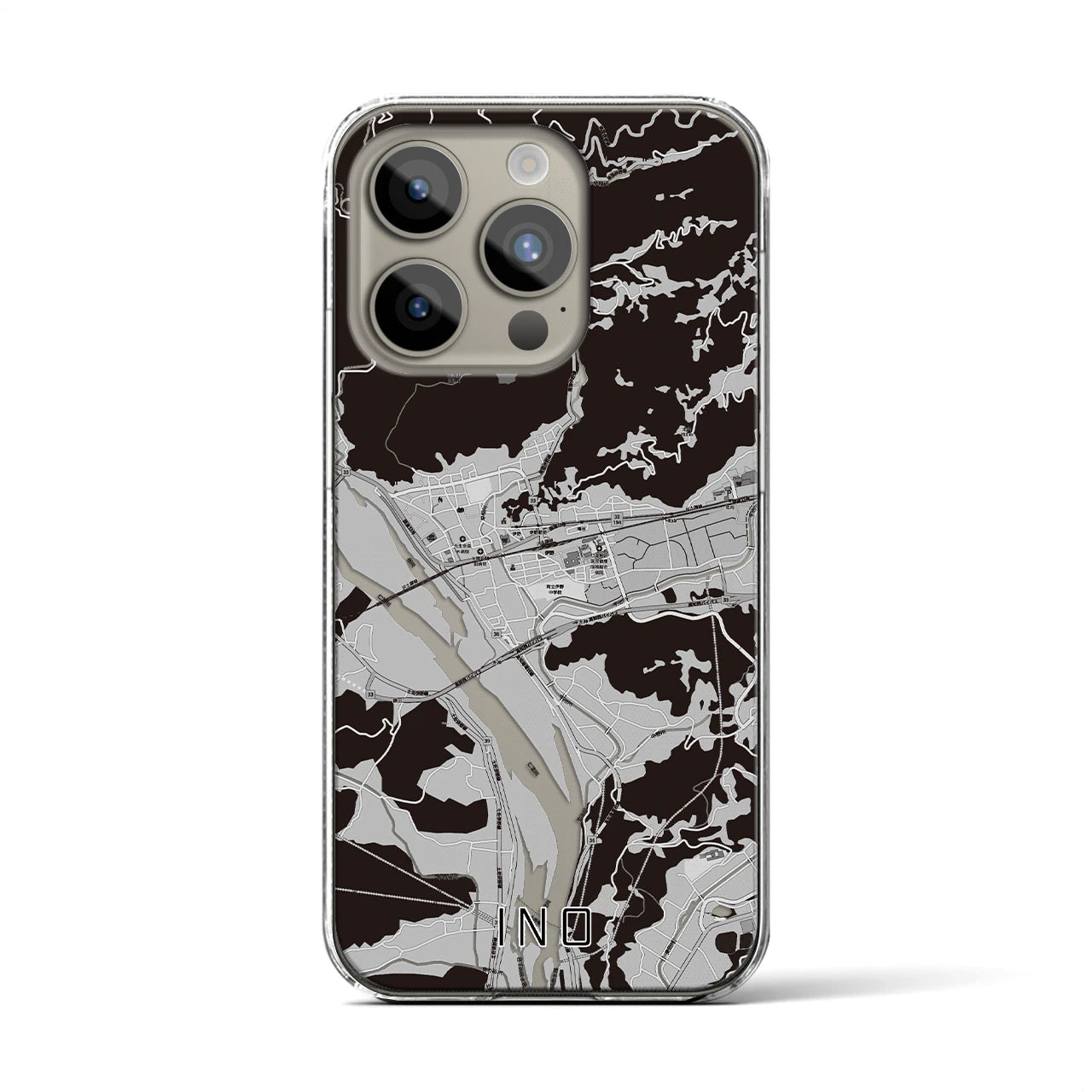 【伊野(高知県)】地図柄iPhoneケース(クリアタイプ)