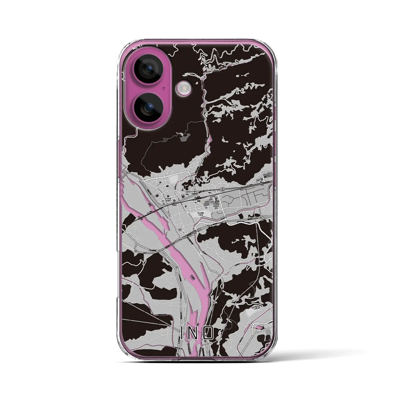 【伊野(高知県)】地図柄iPhoneケース(クリアタイプ)