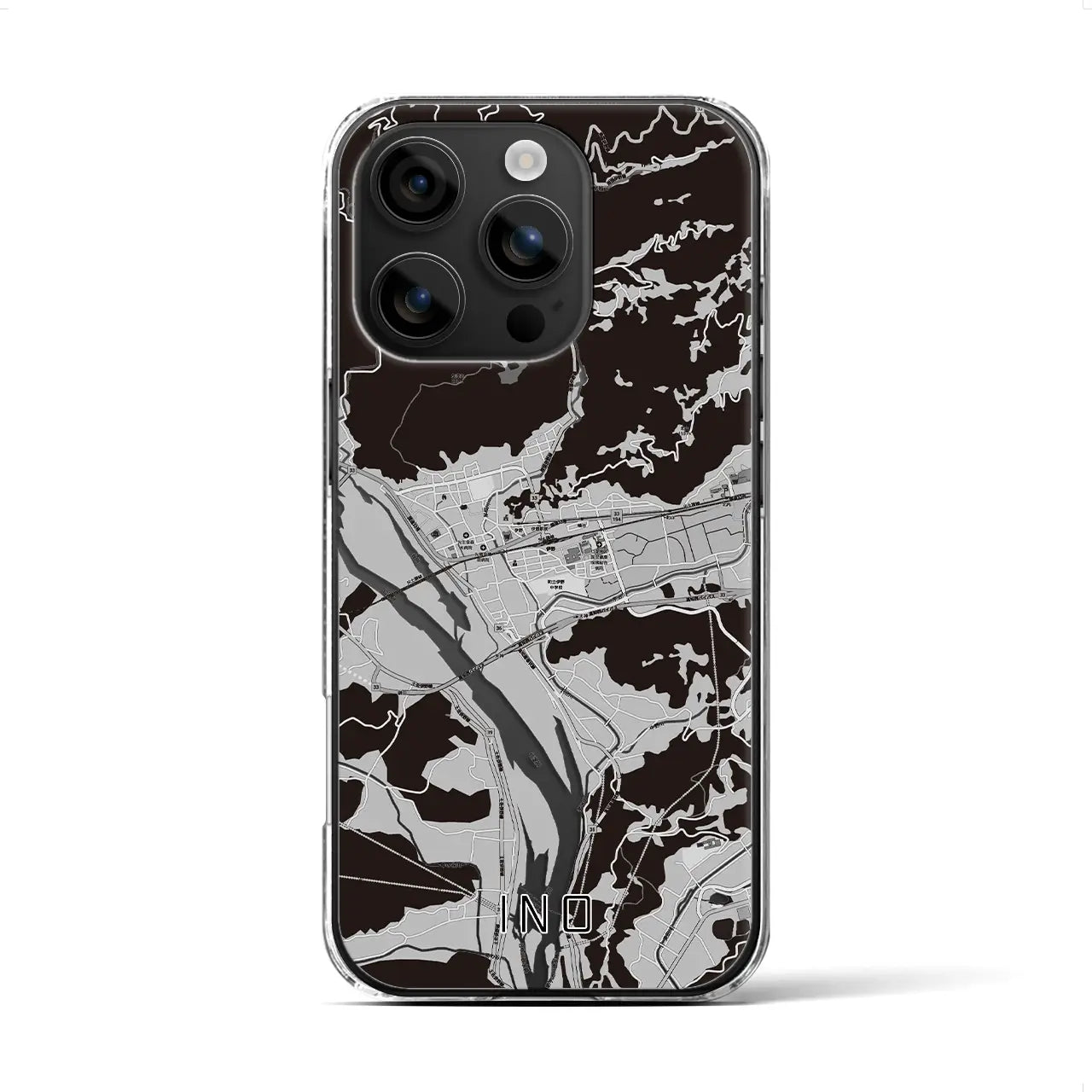 【伊野(高知県)】地図柄iPhoneケース(クリアタイプ)