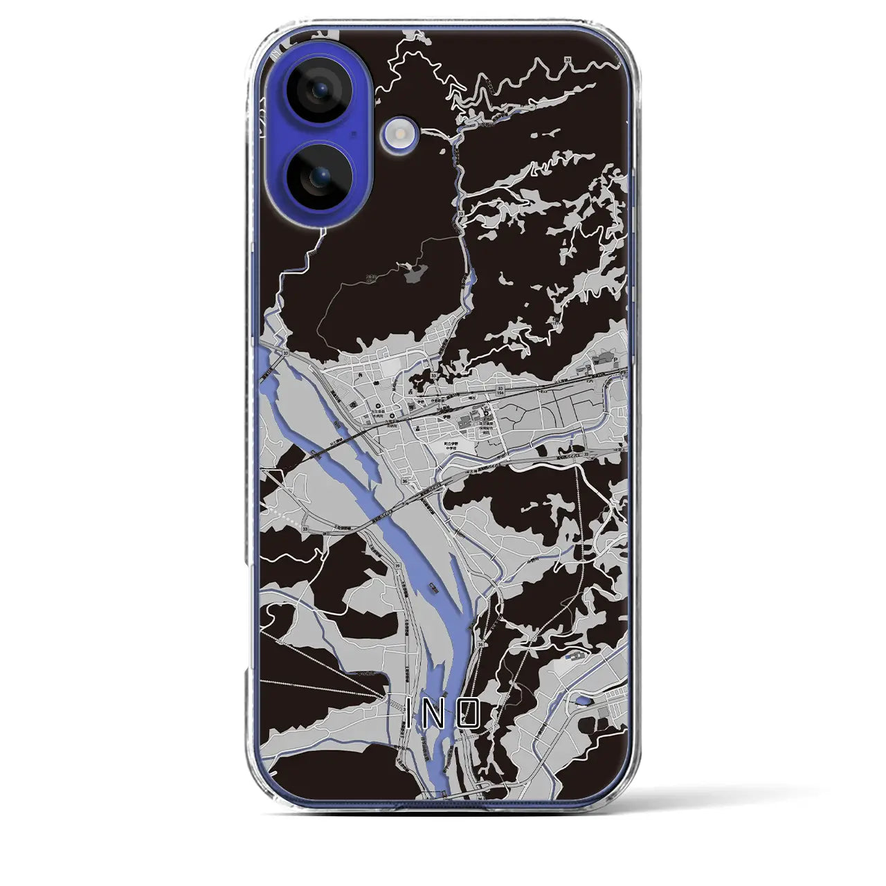 【伊野(高知県)】地図柄iPhoneケース(クリアタイプ)